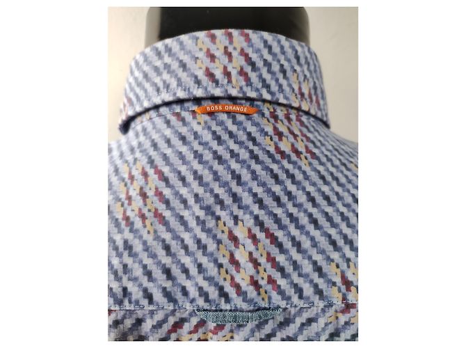 Camicia Hugo Boss Arancio in cotone M Multicolore - vista 7