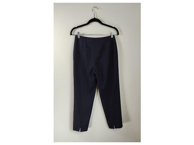 Pantalones Piazza Sempione de lana azul oscuro - vista 4