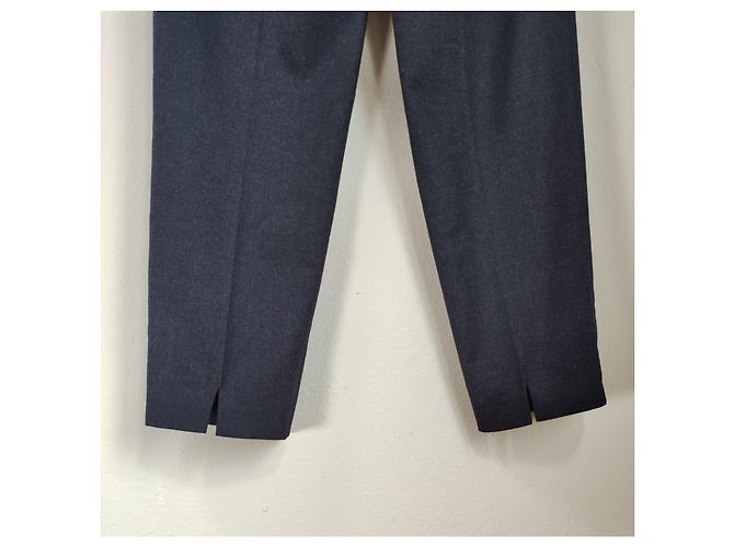 Pantalones Piazza Sempione de lana azul oscuro - vista 5