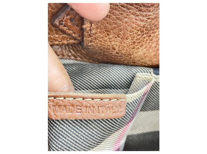 Borsa Hobo Burberry in pelle marrone - vista 2