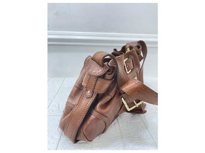 Borsa Hobo Burberry in pelle marrone - vista 3