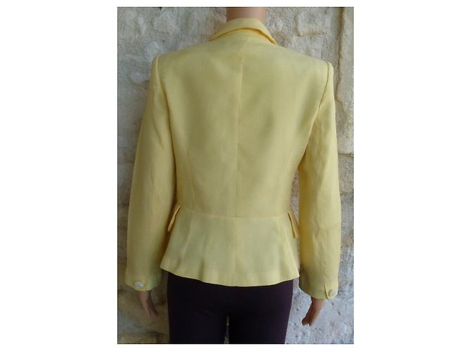 Giacca Guy Laroche Gialla in Seta e Cotone Giallo - vista 4