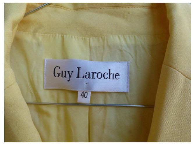 Giacca Guy Laroche Gialla in Seta e Cotone Giallo - vista 7