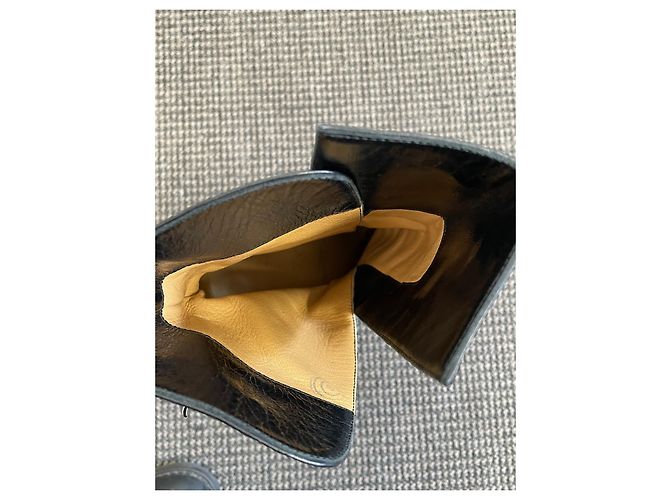 Hermès HERMES Black leather ankle boots - view 5
