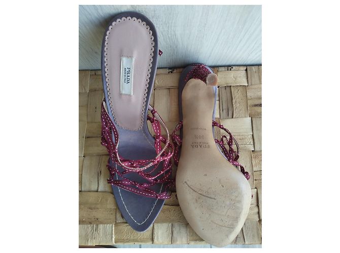Décolleté Prada in pelle viola Porpora - vista 5