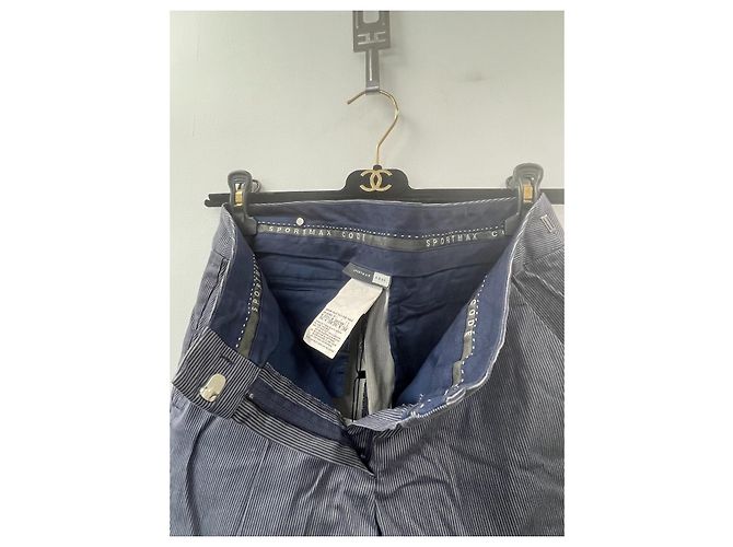 CODICE SPORTMAX Pantaloni Carota Grigio Blu chiaro - vista 4