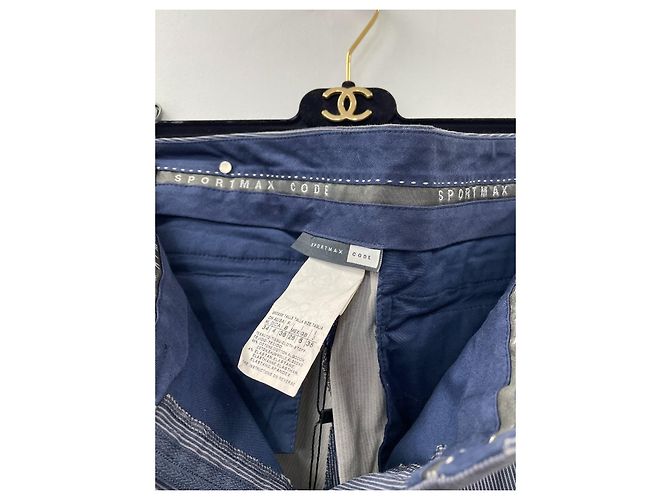 CODICE SPORTMAX Pantaloni Carota Grigio Blu chiaro - vista 5