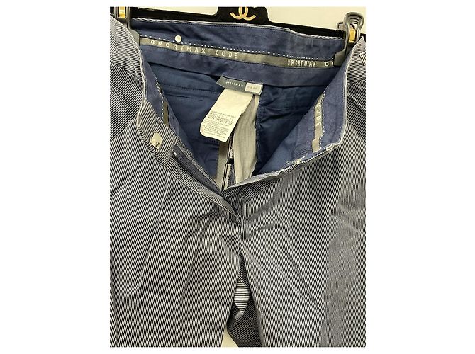 CODICE SPORTMAX Pantaloni Carota Grigio Blu chiaro - vista 7