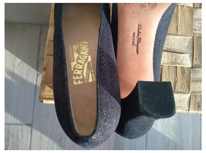Salvatore Ferragamo schwarze Stoff Pumps 7 cm - Ansicht 6