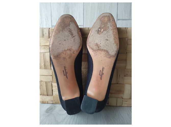 Salvatore Ferragamo schwarze Stoff Pumps 7 cm - Ansicht 7