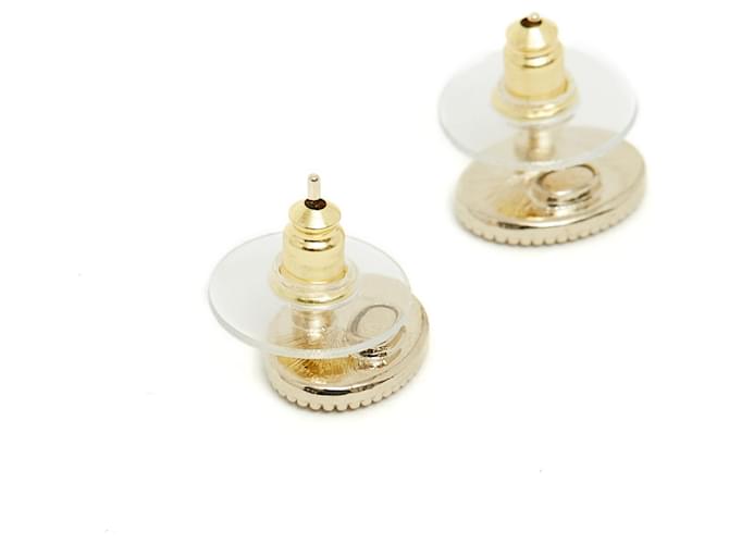 Chanel borchia ovale cc dorata D'oro - vista 4