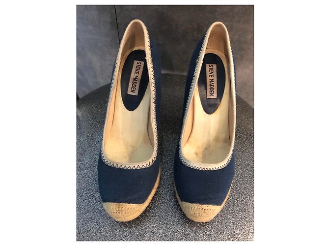 Zeppe Steve Madden in tela blu misura 37.5 - vista 2