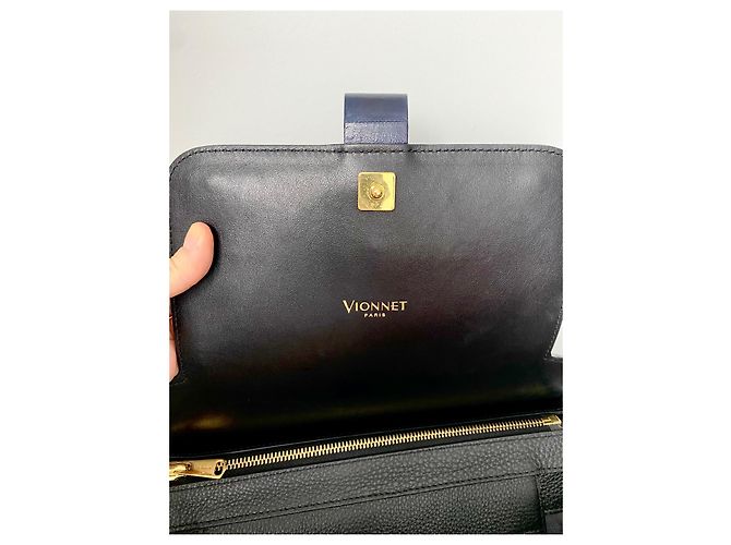 Vionnet Borsa a mano con tasca removibile e tracolla Nero Blu navy - vista 3