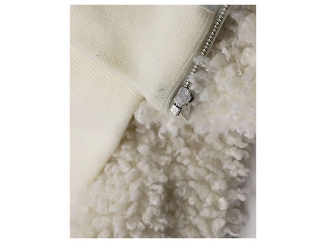 Maje Blanche Kunstpelzjacke aus weißem Polyester - Ansicht 6