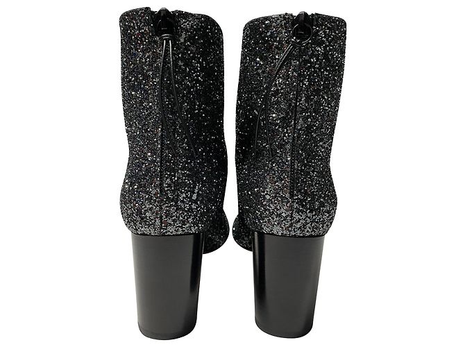 Isabel Marant Stivaletti Ritza Glitterati Argento Glitter - vista 3