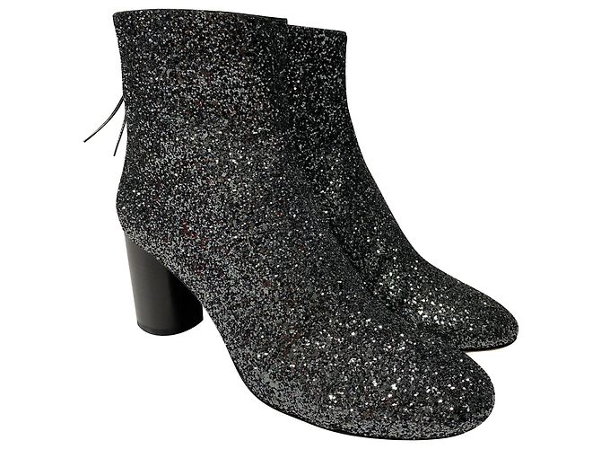 Isabel Marant Stivaletti Ritza Glitterati Argento Glitter - vista 4
