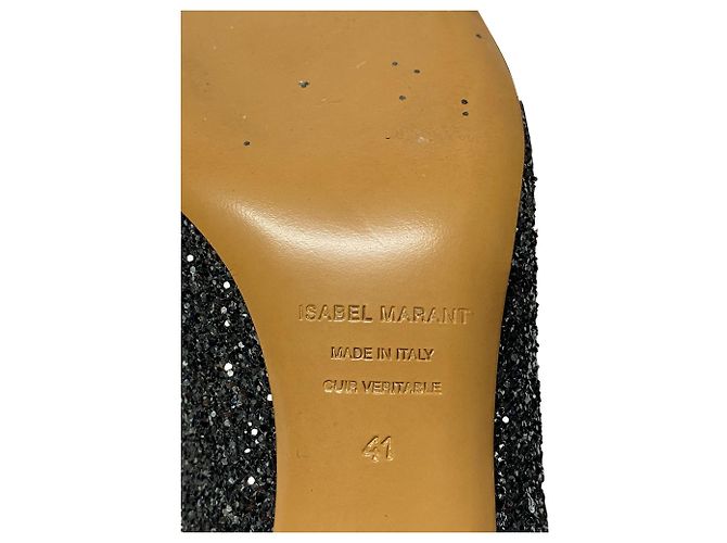 Isabel Marant Stivaletti Ritza Glitterati Argento Glitter - vista 6