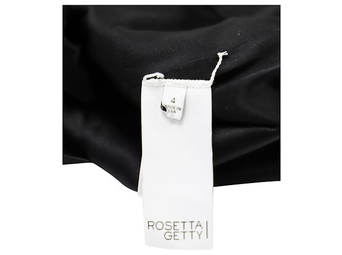 Autre Marque Rosetta Getty A-Linien-Minikleid mit eckigem Ausschnitt aus schwarzer Viskose - Ansicht 4