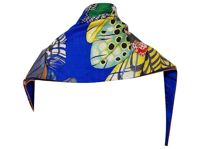 Hermès Hermes Plumes en Fete Scialle in Cashmere Multicolor Multicolore - vista 6