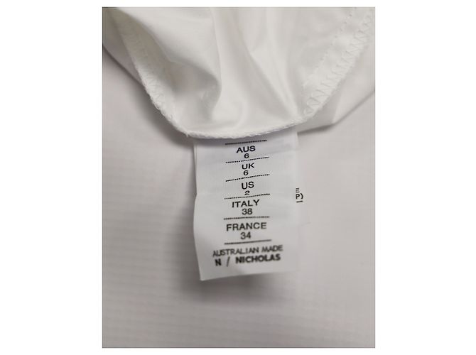 Nicholas Kirkwood Nicholas Cold Shoulder Top em algodão branco - vista 6