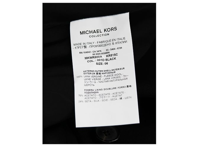 Blazer Michael Kors in Lana Nera Nero - vista 8