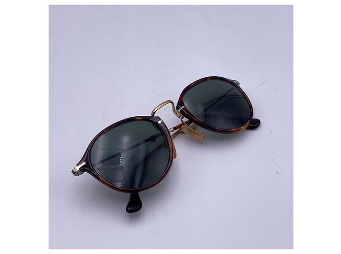 Persol Gafas de sol redondas plegables de acetato marrón 3075-S 51/21 140MM Castaño - vista 6