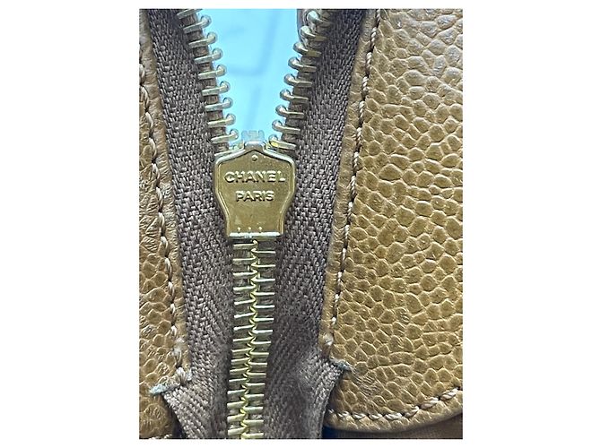 Chanel Vintage Tragetasche aus Leder Braun - Ansicht 10
