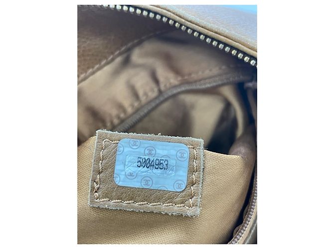 Chanel Vintage Tragetasche aus Leder Braun - Ansicht 12