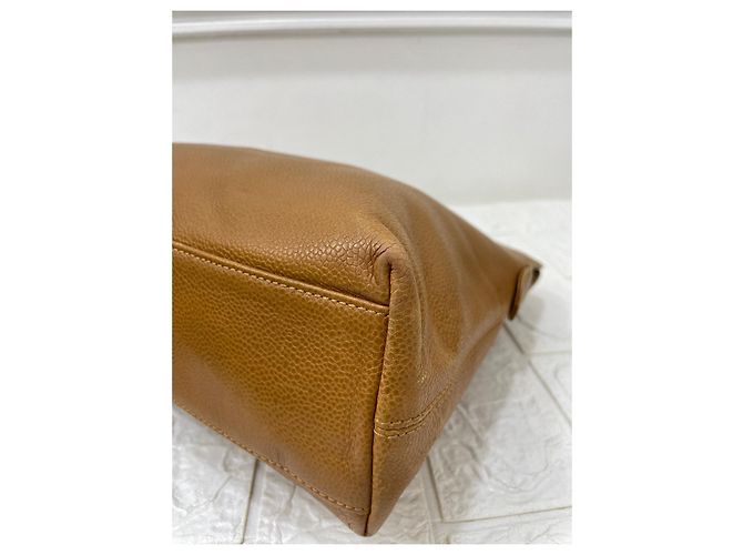 Chanel Vintage Tragetasche aus Leder Braun - Ansicht 4