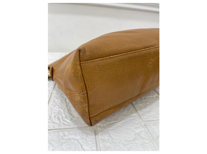 Chanel Vintage Tragetasche aus Leder Braun - Ansicht 8