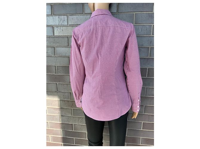 Camicia Tommy Hilfiger Rosa e Bianca in Cotone Bianco - vista 2