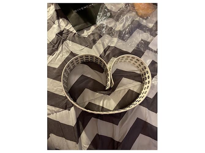 Dolce & Gabbana Ledergürtel weiß silber Silber Hardware - Ansicht 11