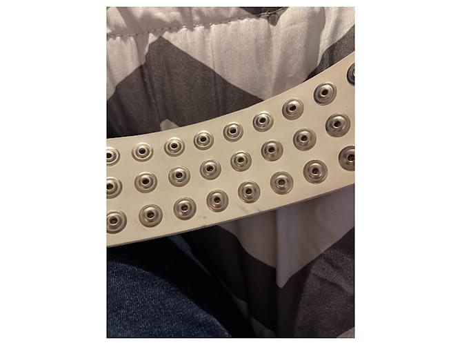 Dolce & Gabbana Ledergürtel weiß silber Silber Hardware - Ansicht 12