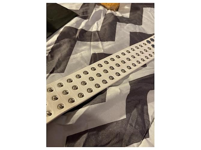 Dolce & Gabbana Ledergürtel weiß silber Silber Hardware - Ansicht 3