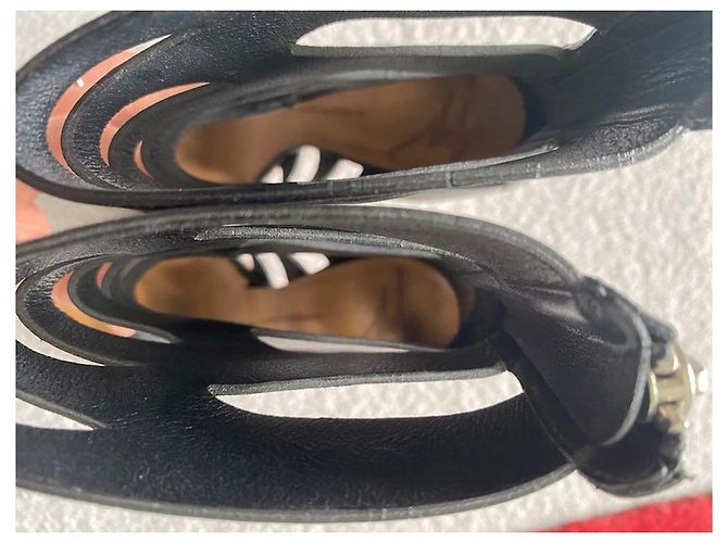 Tacchi a gabbia con intagli Giuseppe Zanotti Nero Argento - vista 6