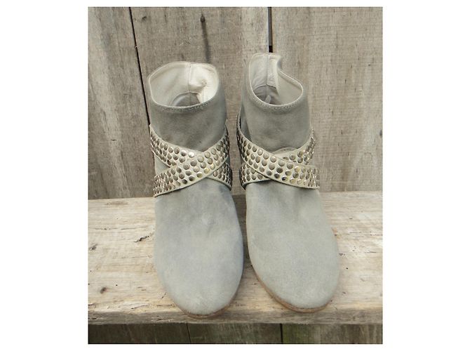 botas Iro de ante gris talla 37 - vista 3