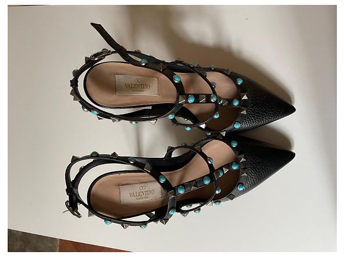 Décolleté Valentino Garavani Rockstud in pelle nera Nero - vista 4