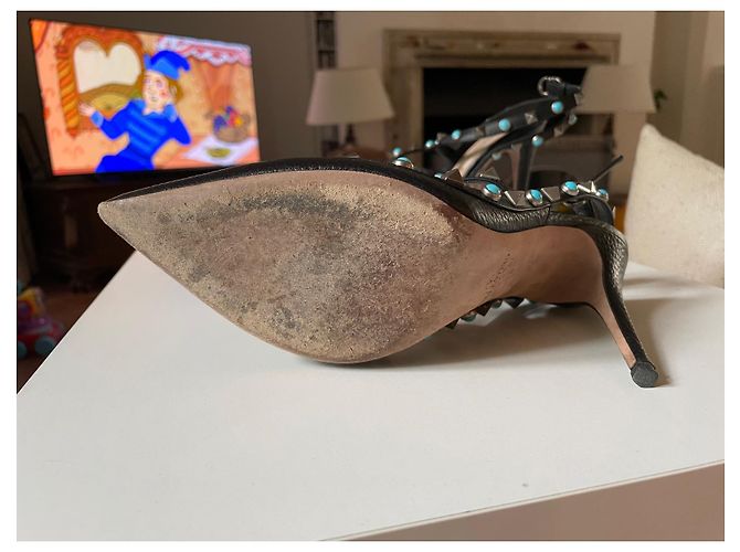Décolleté Valentino Garavani Rockstud in pelle nera Nero - vista 5