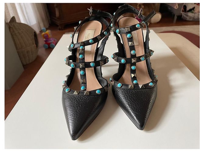 Décolleté Valentino Garavani Rockstud in pelle nera Nero - vista 8