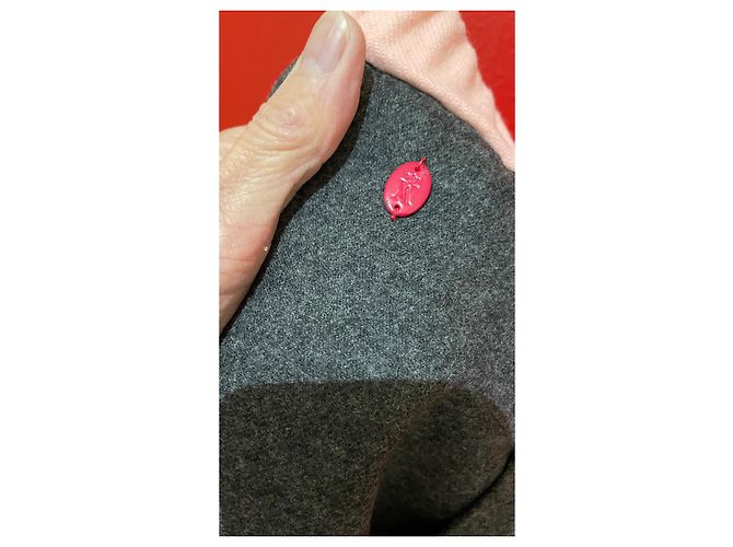 Calça Vicomte Arthur de lã rosa e cinza - vista 6