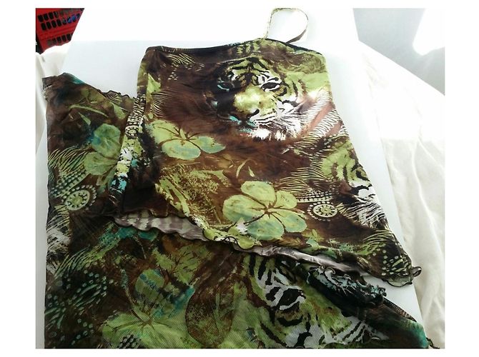 Set Top e Sarong in Seta Kaki Charlotte Eskildsen - vista 2