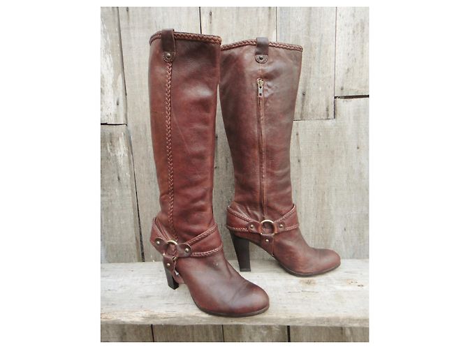 Botas western Frye de cuero marrón oscuro 39,5 - vista 2