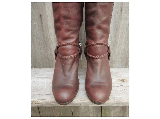 Botas western Frye de cuero marrón oscuro 39,5 - vista 3
