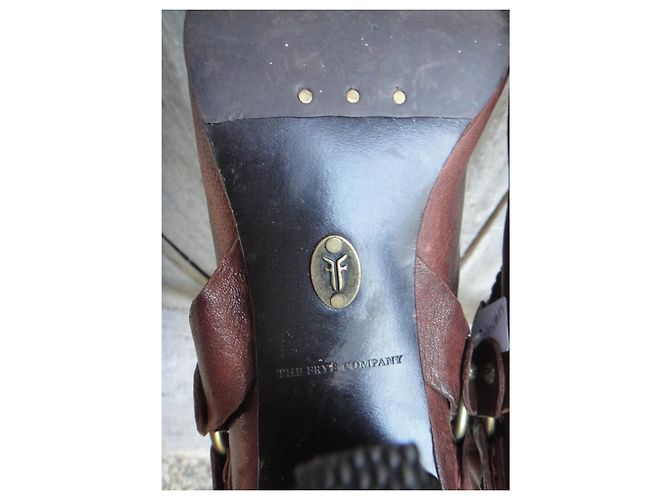 Botas western Frye de cuero marrón oscuro 39,5 - vista 6