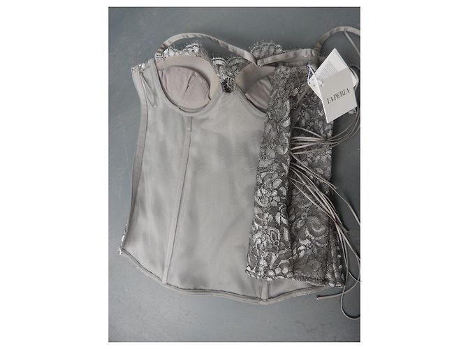 Corsé de encaje La Perla Gris 85 B - vista 5