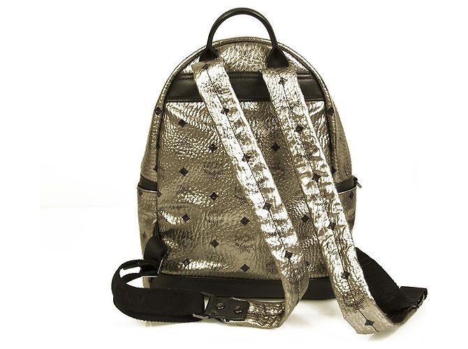 Zaino MCM 'Stark Insignia' in pelle di tela con borchie argento e canna di fucile - vista 2