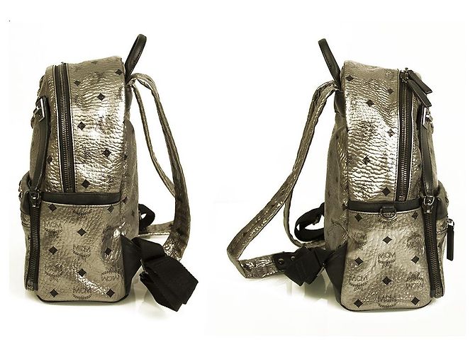Zaino MCM 'Stark Insignia' in pelle di tela con borchie argento e canna di fucile - vista 6