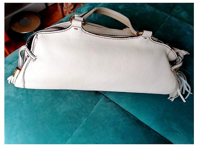 Premier Flirt Borsa a mano Lancel 1er Flirt Wand in pelle color crema - vista 6