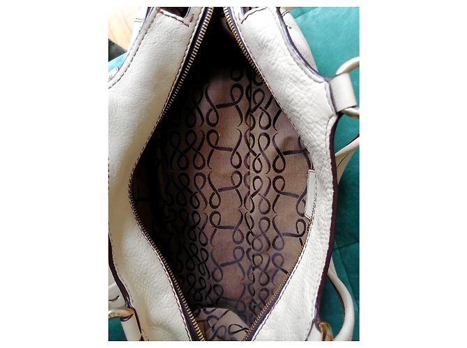 Premier Flirt Borsa a mano Lancel 1er Flirt Wand in pelle color crema - vista 8