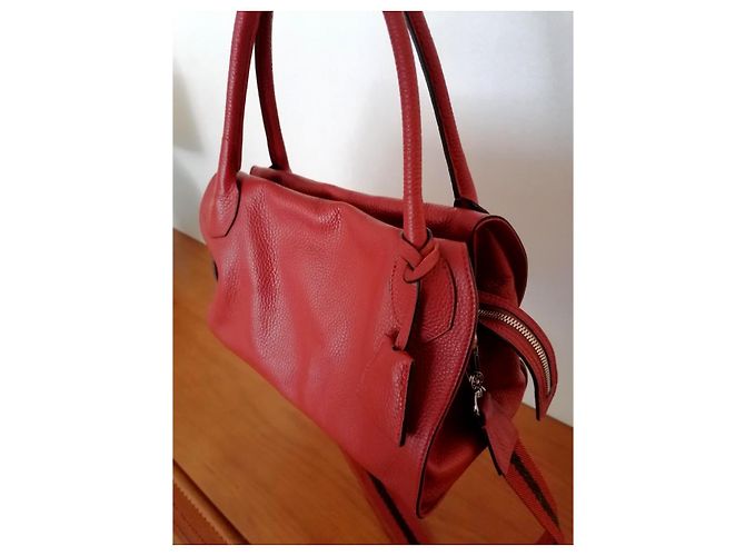 Autre Marque Borsa Abro in pelle martellata marrone mattone - vista 2